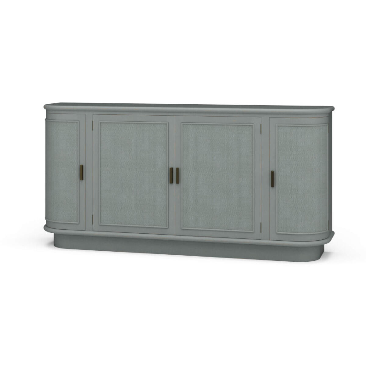 7b2a64fc0fb9e31586e177c278fe3f32 Dakota Oval 4 Door Sideboard W/ Rattan Panels - Image 1