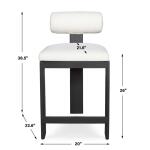 Bolster Back Outdoor Counter Stool Barstools Barstools 33