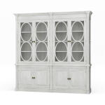 Fiona 2 Piece Display Cabinet W/ Glass Shelves
