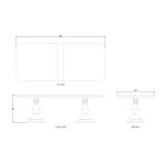 Sydney Rectangular Dining Table 96" - Image 8