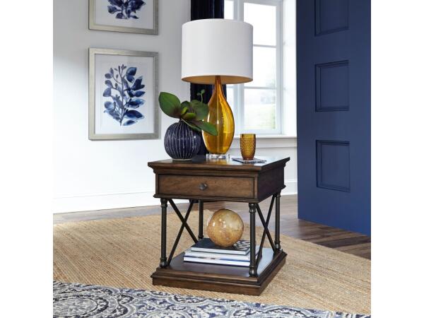 Tribeca Drawer End Table End tables Brown