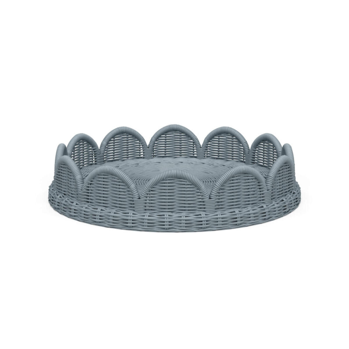 7bce9277b5876cb8c3df0b8e8674b57c Scalloped Round Rattan Tray - Image 1