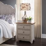 Farmhouse Reimagined 3 Drawer Night Stand w/ Charging Station - Image 13