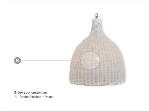 Hampton Rattan Pendant Large Lighting Bramble 2