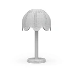 Scalloped Rattan Table Lamp