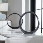 Orbits Ring Indoor-outdoor Sculptures, Black Nickel, S/2 - Image 8