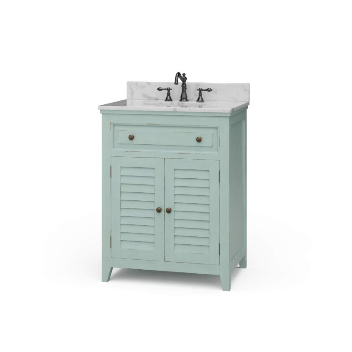 7c662b0fda72ceff405738e1a5b55003 Shutter Vanity W/ Sink & Marble Top - Image 1