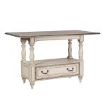 Magnolia Manor Gathering Table Dining Tables Antique White & Weathered Bark 16