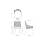 Savanah Rattan Dining Chair W/ Seat Cushion Chairs & Benches Azure Shiny 24