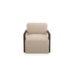 Creswell Wood Arm Swivel Chair