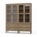 Kagu 4 Door Tall Cabinet W/ Premium Rattan
