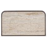 2 Drawer Nightstand With Stone Top Nightstands Brown 13