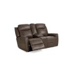 Douglas Leather Power Reclining Loveseat with Center Console - Image 6