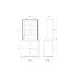 Bahama Display Cabinet Entertainment Stands Antique French Oak 21