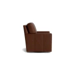 Trent Leather Thin Track Arm Swivel Glider Chair - Image 4