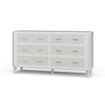 Lexington 6 Drawer Dresser W/ Rattan