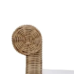 Newport Scalloped Rattan Bench Chairs & Benches Black 22