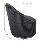Crue Swivel Chair, Gunmetal - Image 9
