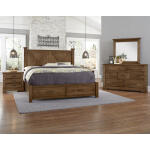 Cool Rustic King X Bed With Footboard Storage - Image 5