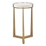 Midas Round Accent Table, Gold - Image 6