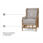 Hampton Rattan Wing Chair - Image 2