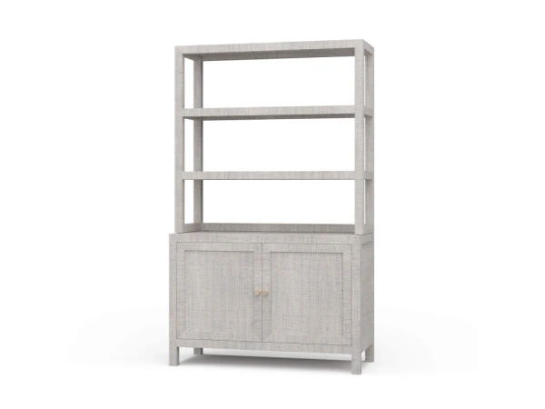 Kagu Open Hutch W/ Raffia Entertainment Stands Bramble