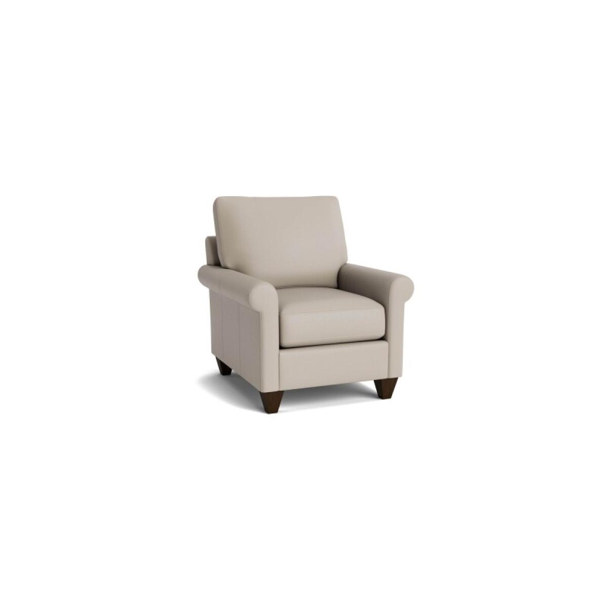 True Custom™ True Custom® Leather Roll Arm Accent Chair Chairs Bassett Furniture 2 True Custom™ True Custom® Leather Roll Arm Accent Chair Chairs Bassett Furniture 2
