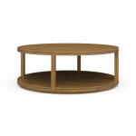 Cohan Round Coffee Table W/ Wood Shelf
