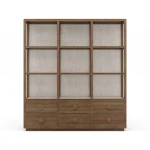 Cohan Open Cabinet W/ 6 Drawers W/ Rattan - Image 5