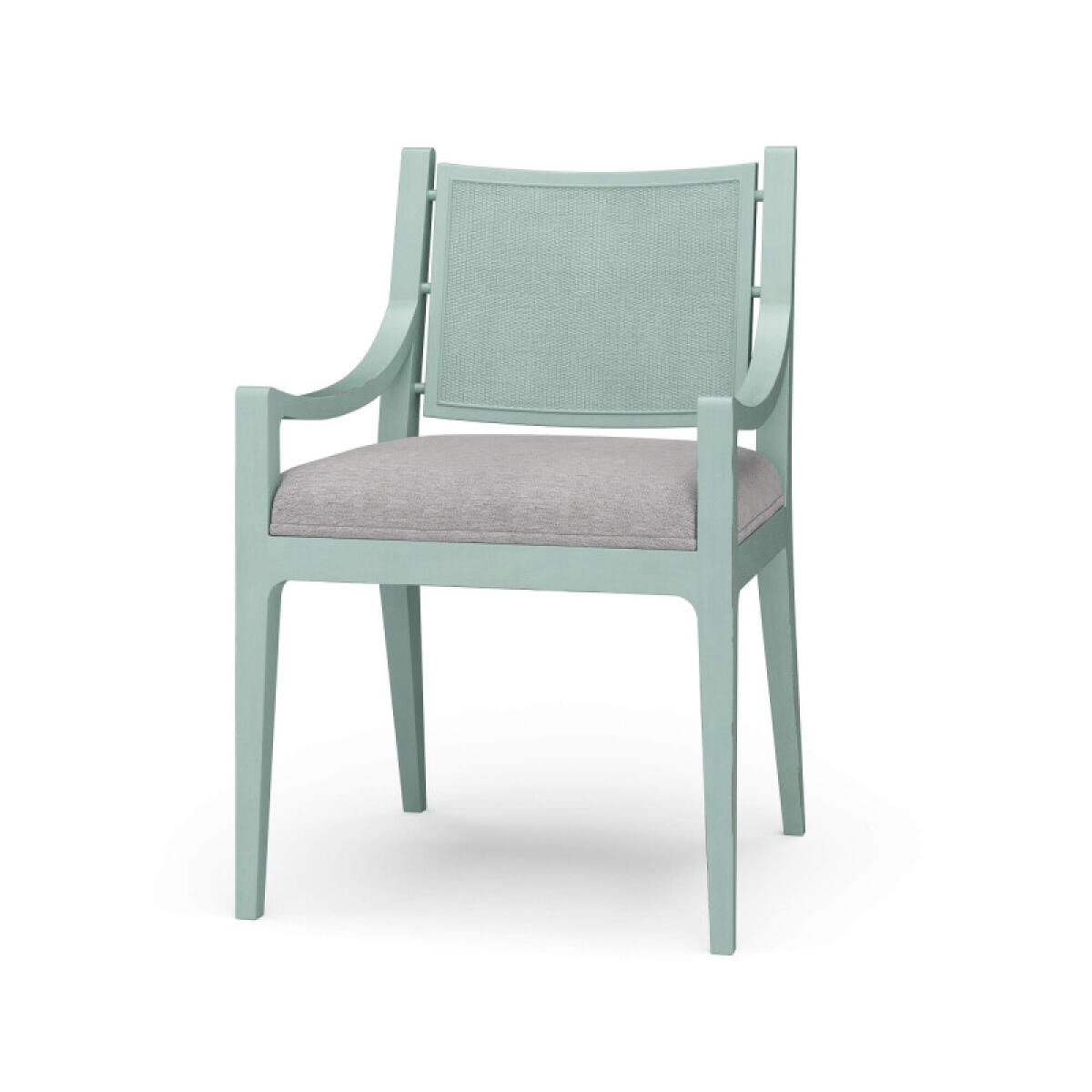 7e88ae926a45280d51dca5cebcce7271 Milano Dining Chair W/ Upholstered Seat & Rattan Back - Image 1