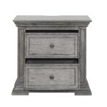 Big Valley 2 Drawer Night Stand w/ Charging Station Nightstands Gray 29