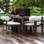 Bolster Back Outdoor Dining Chair, Oyster - Image 12