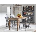 Counter Height Spindle Back Arm Chair With Handle Cut Out Kettle Black CLH4011-945 - Image 5