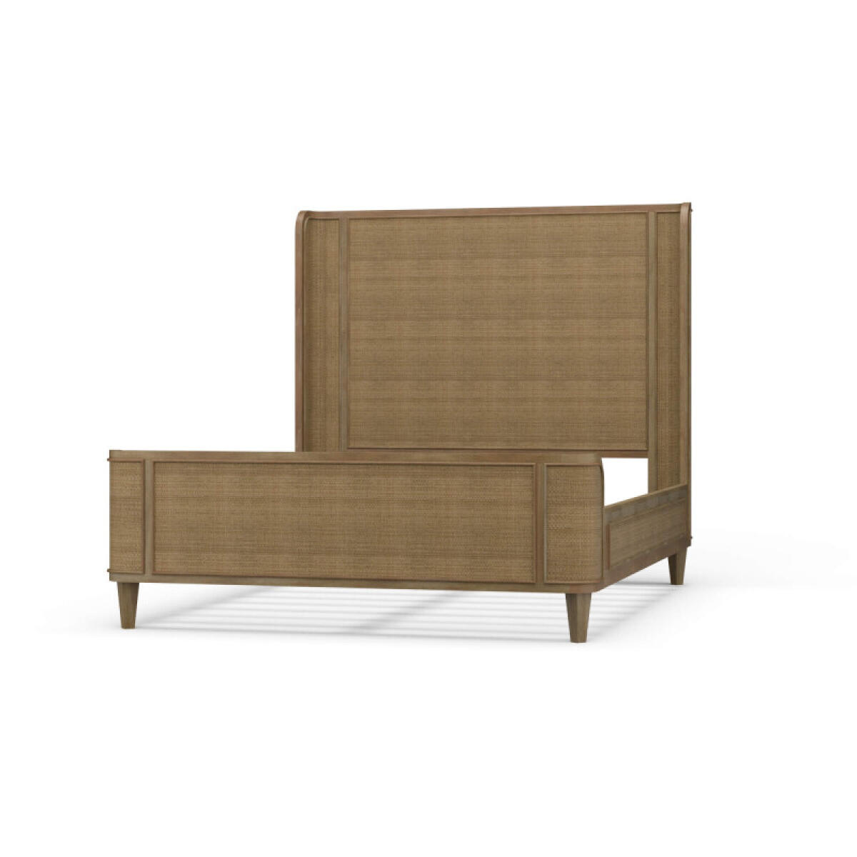 7fb3b89eab44033749ebcec93e7bbeb8 Lexington Bed W/ Rattan - Image 1