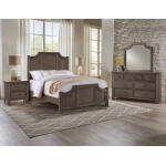 Maple Road Scalloped Mirror Bedroom Mirrors Brown 8