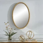 Serna Oval Mirror, Gold Mirrors Gold 13