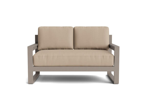 Bonavista Outdoor Track Arm Loveseat Outdoor Loveseats Bassett Furniture