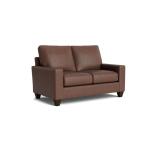 True Custom™ True CustomÂ® Leather Large Track Arm Loveseat Sofas Bassett Furniture 19