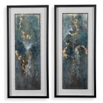 Glimmering Agate Framed Prints, S/2
