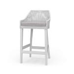 Savanah Rattan Counter Stool W/ Seat Cushion Barstools Azure Shiny 16