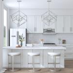 Ivanna Counter Stool, Silver - White - Image 4