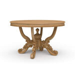 Mandolin Dining Table W/ Solid Hardwood Top