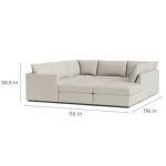 Beckham Thin Track Arm Modular Pit Sectional - Image 5