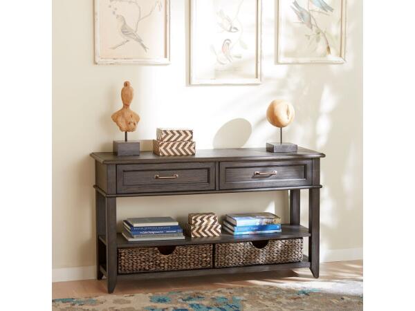Mill Creek 2 Drawer Sofa Table Sofa Tables Brown