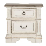 Abbey Park 2 Drawer Night Stand w/ Charging Station - Image 3