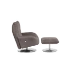 Ranlo Leather Swivel Arm Chair - Image 9
