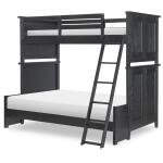 Complete Twin Over Full Bunk Bed Blacksmith Youth Beds Black 8