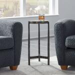 Eternity Indoor-outdoor Accent Table, Gunmetal Chairside Tables Black 14