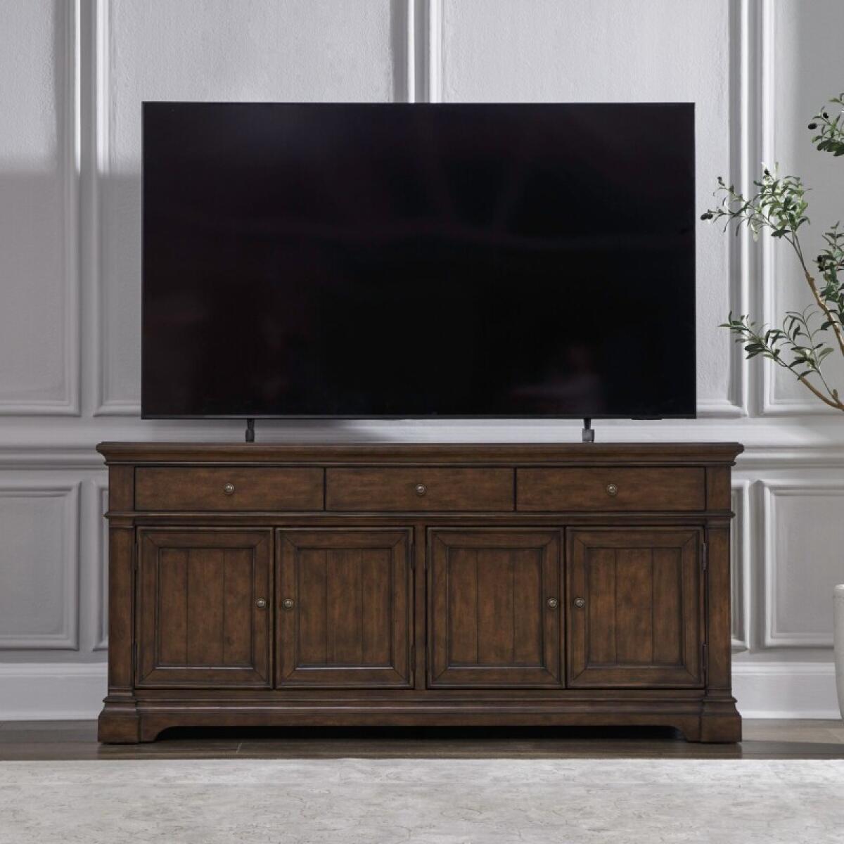 Arden Road 74 Inch TV Console Entertainment Stands Brown 2 Arden Road 74 Inch TV Console Entertainment Stands Brown 2