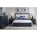 Complete Upholstered Bed W Storage King 6/0 Blue Finish Beds Beds 8